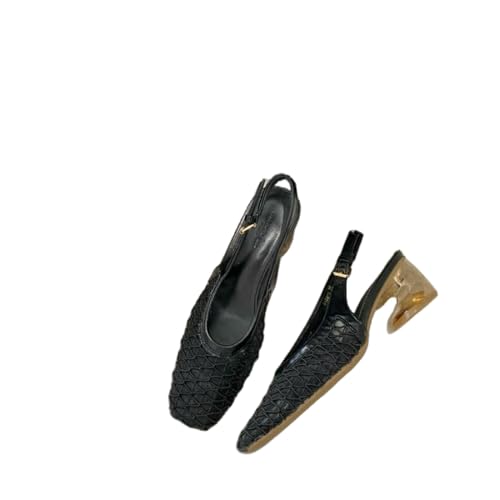 YIMAISZQ sandalen damen 슬리퍼 Retro Vielseitige Frauenschuhe Sommer Neue Runde Zehen Heels Komfor Frauen Modetemperament Hausschuhe-schwarz-38 YIMAISZQ sandalen damen 슬리퍼 Retro Vielseitige Frauenschuhe Sommer Neue Runde Zehen Heels Komfor Frauen Modetemperament Hausschuhe-schwarz-38 von YIMAISZQ
