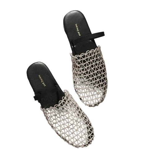 YIMAISZQ sandalen damen Weave Flats Frauen Hohlschuhe Mesh Lässige Schuhe Mules Trend Flip Flop-khaki-35 YIMAISZQ sandalen damen Weave Flats Frauen Hohlschuhe Mesh Lässige Schuhe Mules Trend Flip Flop-khaki-35 von YIMAISZQ