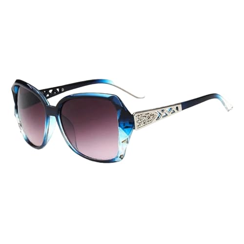 YIMAISZQ sonnenbrille Quadratische Sonnenbrille Frauen Lila Sonnenbrille Weibliche Spiegel Schatten Damen-02 Blau von YIMAISZQ