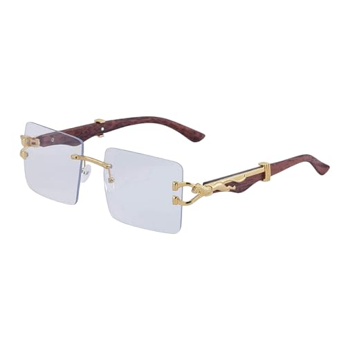 YIMAISZQ sonnenbrille Sonnenbrille Für Männer Quadratische Randlose Sonnenbrille Frauen Gläser-c5 von YIMAISZQ