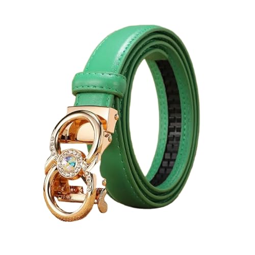 YIMAIWLX gürtel damen Gürtel Frauen Luxuskleid Kuhläden Leder Automatische Schnalle Frauengürtel-c-geern-100 Cm von YIMAIWLX