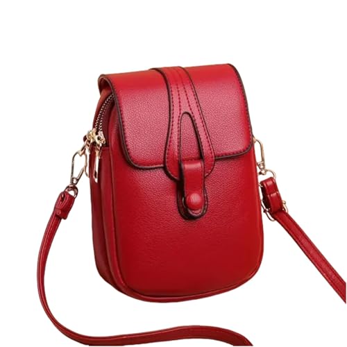 YIMAIZYY Tasche Kleine Umhängetaschen Für Frauen Crossbody Telefon Messenger Bag Handtaschenbeutel Geldbeutel Und Handtaschen-Rot von YIMAIZYY