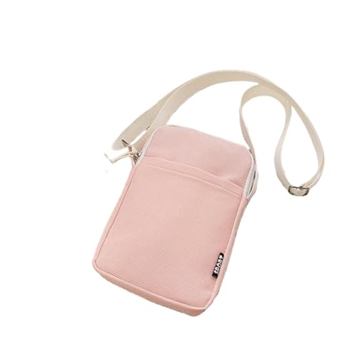 YIMAIZYY Tasche Mobiltelefontasche Frauen Messenger -Tasche Mini Kleine Crossbody -Tasche Hängende Halsmünze Vertikale Handtasche-Rosa-20X13X4Cm von YIMAIZYY