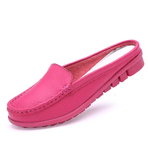 YIMENGS Womens Mules Clog Slippers Breathable Slip-on Tassels Leather Casual Loafers von YIMENGS