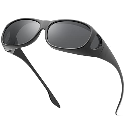 Passt über Sonnenbrillen, polarisierte Gläser, tragen über Korrektionsbrillen, UV400-Schutz, übergroßer Schild, umlaufend, Sicherheitsfahrbrille, blendfreie Brillen, für Männer und Frauen, kratzfest von YIMI