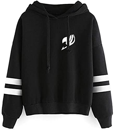 YIMIAO Damen Herren Fairy Tail Pullover Japanese Anime Jungen Sweatshirt Mit Taschen Unisex Streetswear Natsu Lucy Hoodie(L) von YIMIAO