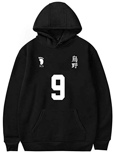 YIMIAO Damen Herren Up to Date Japanese Haikyuu Hoodie Casual Anime Sweatshirt Unisex Karasuno High School Kapuzenpullover Volleyball Junior Pullover(M) von YIMIAO