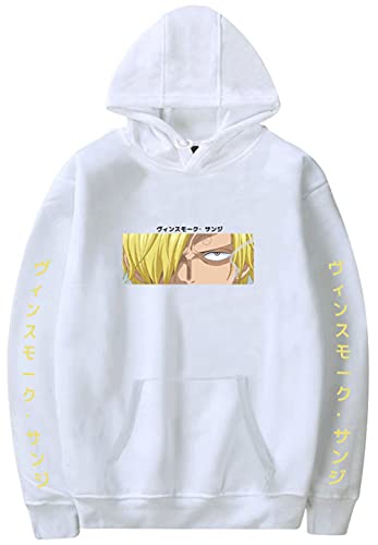 YIMIAO Damen One Piece Pullover Japanese Anime Herren Jungen Sweatshirt Mit Taschen Unisex Luffy Hoodie(L) von YIMIAO