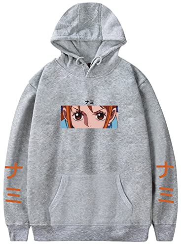 YIMIAO Damen One Piece Pullover Japanese Anime Herren Jungen Sweatshirt Mit Taschen Unisex Luffy Hoodie(S) von YIMIAO