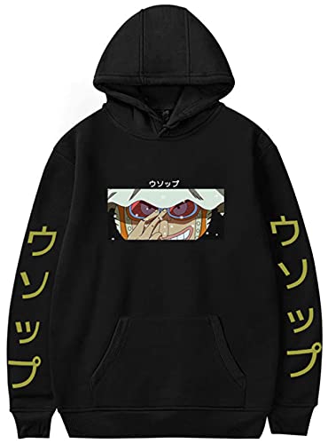 YIMIAO Damen One Piece Pullover Japanese Anime Herren Jungen Sweatshirt Mit Taschen Unisex Luffy Hoodie(XXL) von YIMIAO