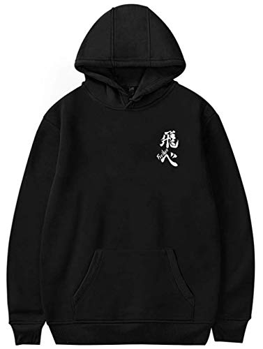 YIMIAO Herren Damen Japanese Anime Volleyball Junior Hoodie Unisex Kapuzenpullover Casual Haikyuu Sweatshirt Pullover Streetswear(M) von YIMIAO