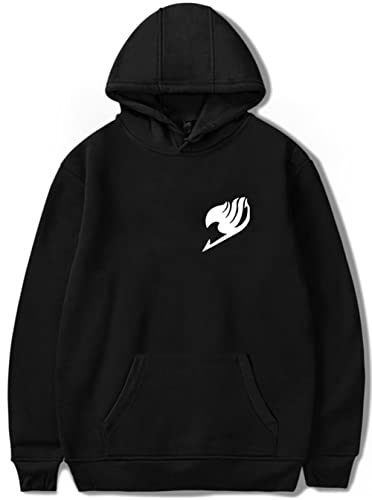 YIMIAO Herren Damen Pullover Fairy Tail Sweatshirt Unisex Kapuzenpullover mit Anime Natsu Gray Hoodie(3XL) von YIMIAO