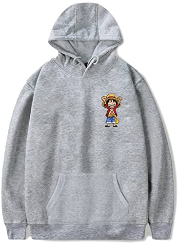 YIMIAO Herren Damen Pullover One Piece Sweatshirt Unisex Kapuzenpullover mit Anime Luffy Hoodie(M) von YIMIAO