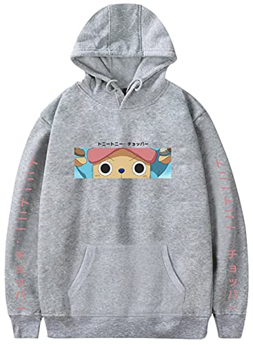 YIMIAO Herren Damen Up to Date Japanese One Piece Pullover Hoodie Casual Anime Luffy Sweatshirt Unisex Kapuzenpullover(XL) von YIMIAO