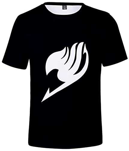 YIMIAO Herren Fairy Tail T-Shirt Unisex Tshirt 3D Drucken Lucy Natsu Cartoon Cosplay Anime Damen Kurzarm(XXL) von YIMIAO