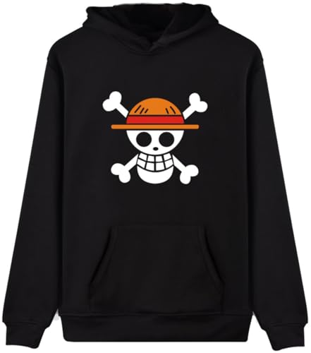 YIMIAO Herren Japanese Anime One Piece Hoodie Unisex Kapuzenpullover Casual Sweatshirt Pullover Luffy Streetswear(M) von YIMIAO