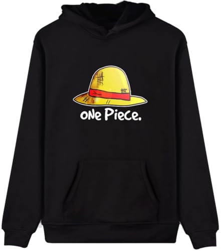YIMIAO Herren Japanese Anime One Piece Hoodie Unisex Kapuzenpullover Casual Sweatshirt Pullover Luffy Streetswear(XS) von YIMIAO