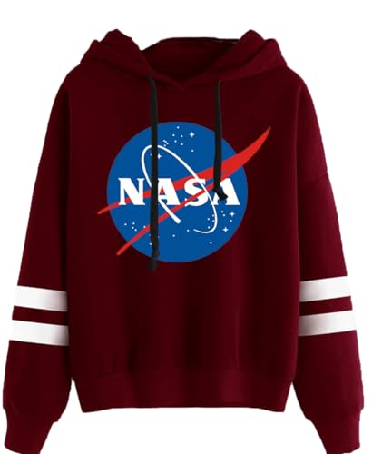 YIMIAO Herren Up to Date NASA Logo Hoodie Unisex apuzenpullover Damen Pullover(L) von YIMIAO