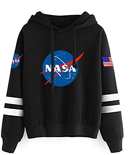 YIMIAO Herren Up to Date NASA Logo Hoodie Unisex apuzenpullover Damen Pullover(L) von YIMIAO