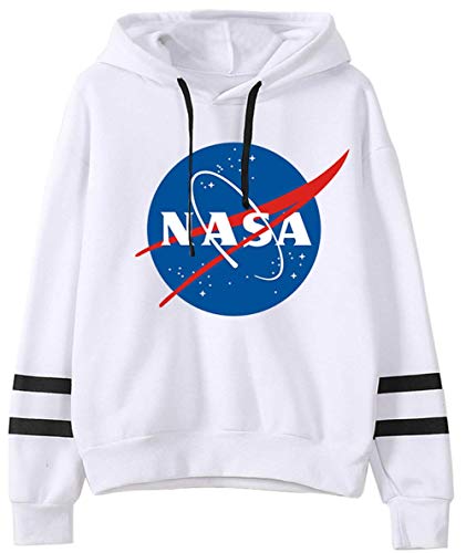 YIMIAO Herren Up to Date NASA Logo Hoodie Unisex apuzenpullover Damen Pullover(L) von YIMIAO