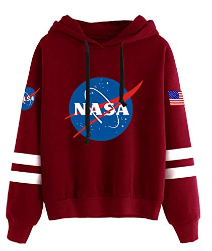 YIMIAO Herren Up to Date NASA Logo Hoodie Unisex apuzenpullover Damen Pullover(M) von YIMIAO