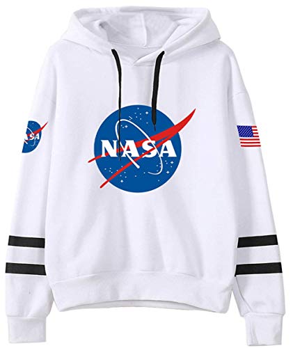 YIMIAO Herren Up to Date NASA Logo Hoodie Unisex apuzenpullover Damen Pullover(XXS) von YIMIAO