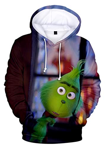 YIMIAO Herren und Damen Weihnachten Christmas Hoodies Lustige kreative 3D Pullover Sweatshirt für Jungen Mädchen(XL) von YIMIAO