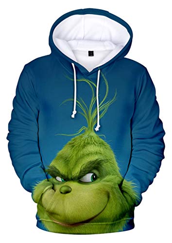 YIMIAO Herren und Damen Weihnachten Christmas Hoodies Lustige kreative 3D Pullover Sweatshirt für Jungen Mädchen(XS) von YIMIAO