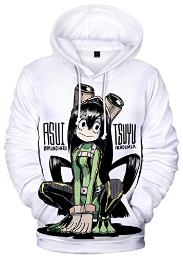YIMIAO Jungen Mädchen Kapuzenpullover My Hero Academia Anime Hoodie Tasche Anime Fans Cartoons Langarm Cosplay Unisex Sweatshirts(M) von YIMIAO