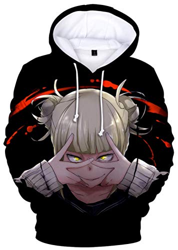 YIMIAO Mädchen Damen Hoodie My Hero Academia Anime Serie 3D Print Kapuzenpullover Pullover(M) von YIMIAO