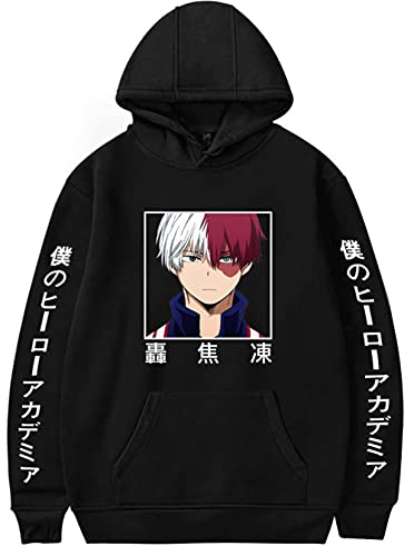 YIMIAO My Hero Academia Anime Serie Pullover Hoodie für Herren Damen Todoroki Shoto Kapuzenpullover Sweatshirt(4XL) von YIMIAO