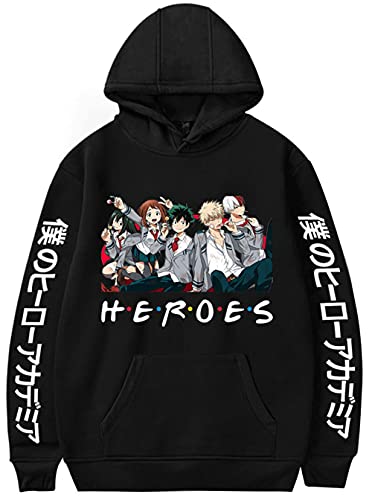 YIMIAO My Hero Academia Anime Serie Pullover Hoodie für Herren Damen Todoroki Shoto Kapuzenpullover Sweatshirt(L) von YIMIAO