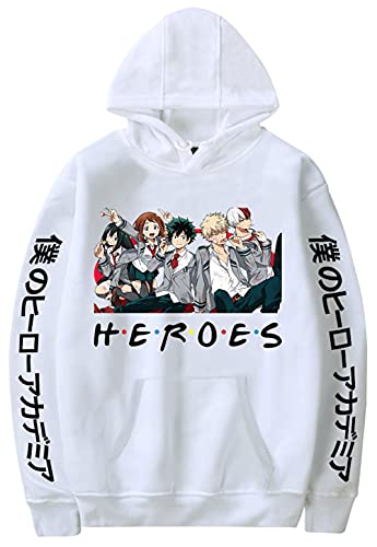 YIMIAO My Hero Academia Anime Serie Pullover Hoodie für Herren Damen Todoroki Shoto Kapuzenpullover Sweatshirt(S) von YIMIAO