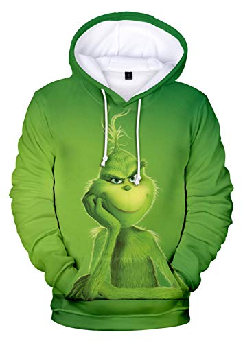 YIMIAO Unisex Christmas Frauen Weihnachten Hoodies Männer 3D Print Cosplay Kostüm Pullover Langarm Sweatshirt(L) von YIMIAO