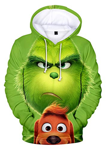 YIMIAO Unisex Christmas Frauen Weihnachten Hoodies Männer 3D Print Cosplay Kostüm Pullover Langarm Sweatshirt(M) von YIMIAO