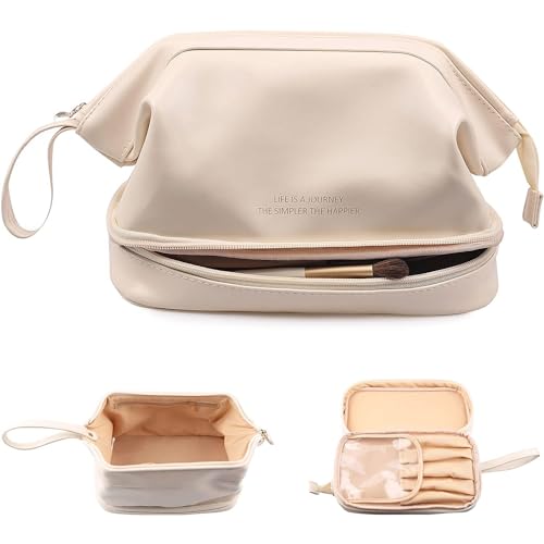 Reisekosmetiktaschen, Make Up Tasche, Kosmetiktasche, Kosmetiktasche Damen, Makeup Bag, Kulturbeutel Damen, Cosmetic Bag, Make Up Organizer Tasche, Geeignet für Reisen (Rosa) von YIMINI