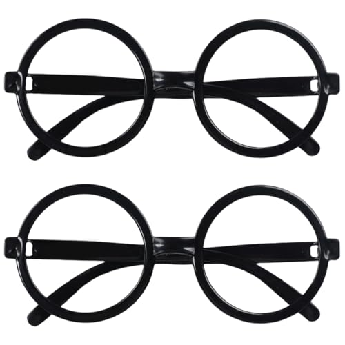 YIMVUNZ 2 pcs Runde Brille Retro Runde Brillen Schwarz Ultra Light Gläser Zubehör für Halloween Weihnachten Karneval und Partys Cosplay Fasching Mottoparty Verkleidung YIMVUNZ 2 pcs Runde Brille Retro Runde Brillen Schwarz Ultra Light Gläser Zubehör für Halloween Weihnachten Karneval und Partys Cosplay Fasching Mottoparty Verkleidung von YIMVUNZ