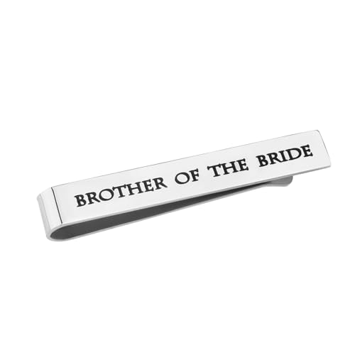 YINETTECH Krawattenklammer für Männer 6 X 0,9 cm Robustes Edelstahlmaterial Hochglanzpoliert Souvenir Dekoration für Für Bruder der Braut von YINETTECH