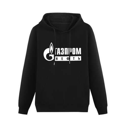 YINGBUFAN Mens Hoodie Gazprom Russia 2021 Hoody Men Print Hoodies Long Sleeve O-Neck Black 3XL von YINGBUFAN