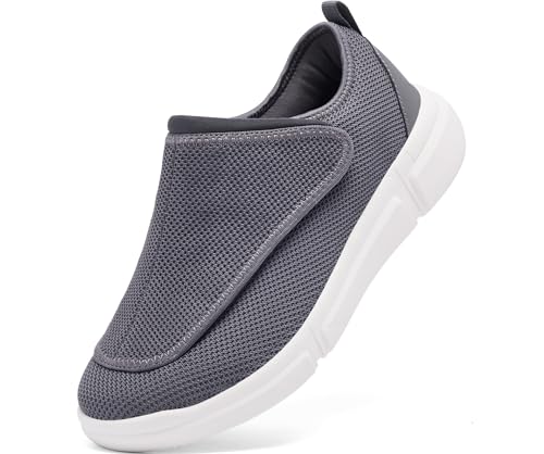 YINGCSM Diabetiker Schuhe Herren Extra Weit Senioren Gesundheit Hausschuhe Herren Leichte Schuhe für Geschwollene für Geschwollen Füße Gr.40-47 von YINGCSM