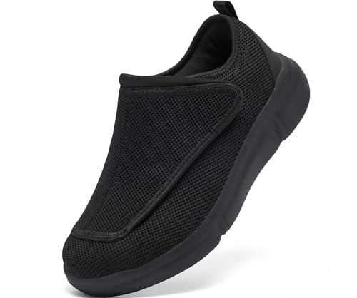 YINGCSM Diabetiker Schuhe Herren Extra Weit Senioren Gesundheit Hausschuhe Herren Leichte Schuhe für Geschwollene für Geschwollen Füße Gr.40-47 von YINGCSM