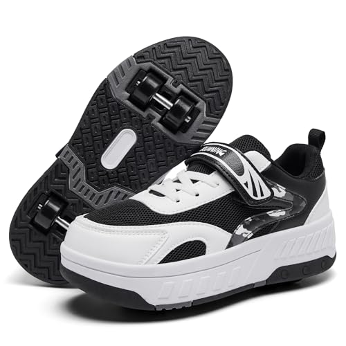 YINGCSM Schuhe mit Rollen für Jungen Mädchen, Kinder Rollschuhe, 2-in-1 Roller Schuhe Turnschuhe Skateboardschuhe YINGCSM Schuhe mit Rollen für Jungen Mädchen, Kinder Rollschuhe, 2-in-1 Roller Schuhe Turnschuhe Skateboardschuhe von YINGCSM