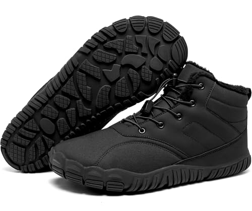 YINGCSM Winterstiefel Herren Barfußschuhe Warm Gefüttert Schneestiefel Winterschuhe Herren von YINGCSM