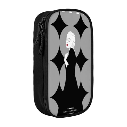 YINGD Adele Federmäppchen für Studenten, mehrlagiges Reißverschluss-Design, passend für Notizbücher, Stifte, Taschenrechner, mehrfarbig, Europäischer und amerikanischer Stil, Retro, modern von YINGD