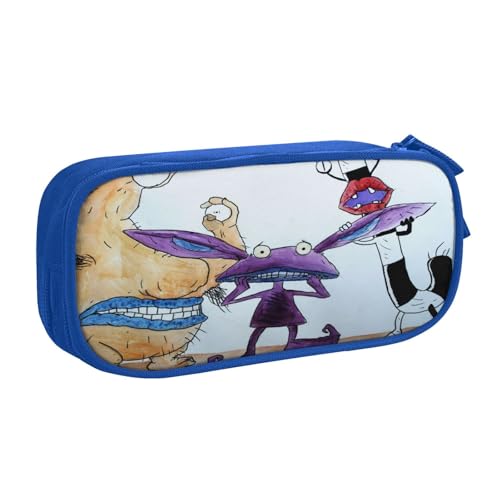 YINGD Ahh Federmäppchen mit echtem Monster-Design, große Kapazität, für Büro, Geschenke, Schreibwaren, blau, 21x10.5x5cm, Taschen-Organizer von YINGD