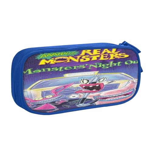 YINGD Ahh Federmäppchen mit echten Monstern, Stiftehalter, für Kinder, große Aufbewahrung, Schulbedarf, Geschenk, Federmäppchen, blau, 21x10.5x5cm, Taschen-Organizer YINGD Ahh Federmäppchen mit echten Monstern, Stiftehalter, für Kinder, große Aufbewahrung, Schulbedarf, Geschenk, Federmäppchen, blau, 21x10.5x5cm, Taschen-Organizer von YINGD