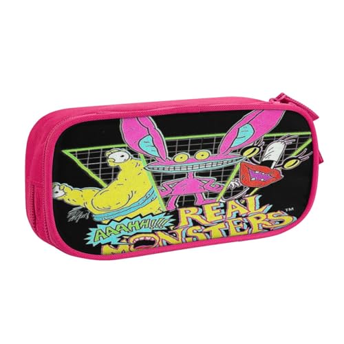 YINGD Ahh Federmäppchen mit echten Monstern, Stiftehalter, für Kinder, große Aufbewahrung, Schulbedarf, Geschenke, Federmäppchen, rose, 21x10.5x5cm, Taschen-Organizer YINGD Ahh Federmäppchen mit echten Monstern, Stiftehalter, für Kinder, große Aufbewahrung, Schulbedarf, Geschenke, Federmäppchen, rose, 21x10.5x5cm, Taschen-Organizer von YINGD