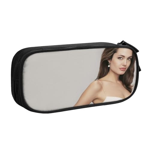 YINGD Angelina Jolie Federmäppchen, auslaufsicher, innen – Oxford-Tuch mit Reißverschluss für Tintenstifte, Lippenstifte, kleine Gegenstände, mehrfarbig, Europäischer und amerikanischer Stil, Retro von YINGD