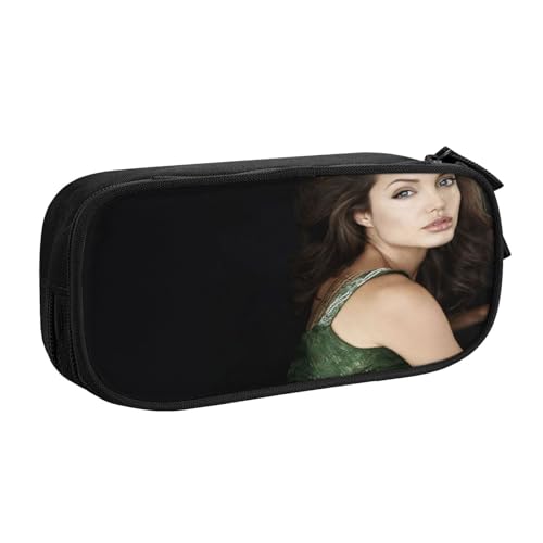 YINGD Angelina Jolie Federmäppchen, auslaufsicher, innen – Oxford-Tuch mit Reißverschluss für Tintenstifte, Lippenstifte, kleine Gegenstände, mehrfarbig, Europäischer und amerikanischer Stil, Retro von YINGD