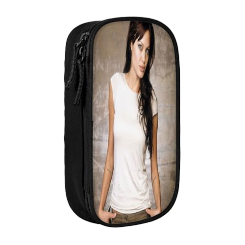 YINGD Angelina Jolie Federmäppchen für Musikliebhaber – Oxford-Tuch für Gitarrenplektren, Noten, Stifte (Geschenkidee), mehrfarbig, Europäischer und amerikanischer Stil, Retro, modern von YINGD